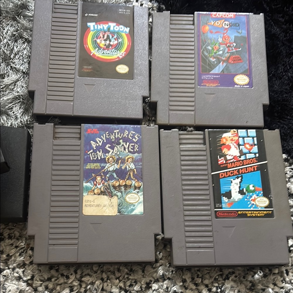 Nintendo Gray NES Game Cartridges Collection
